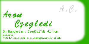 aron czegledi business card